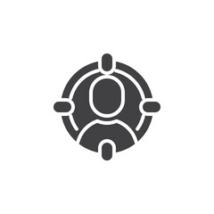 Head hunting vector icon