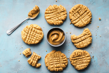 cookies on a wooden table