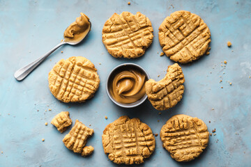cookies on a wooden table
