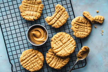 cookies on a wooden table