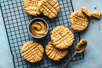 cookies on a wooden table