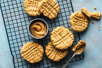 cookies on a wooden table