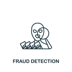 Fraud Detection icon. Monochrome simple Fintech Industry icon for templates, web design and infographics