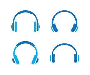 Set Of Headphones, Headphone Set Vectors.