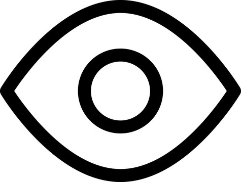 eye icon vector image or sign.