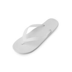 White flip flop sandals mockup cutout, Png file.