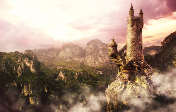 wizard tower in the woods