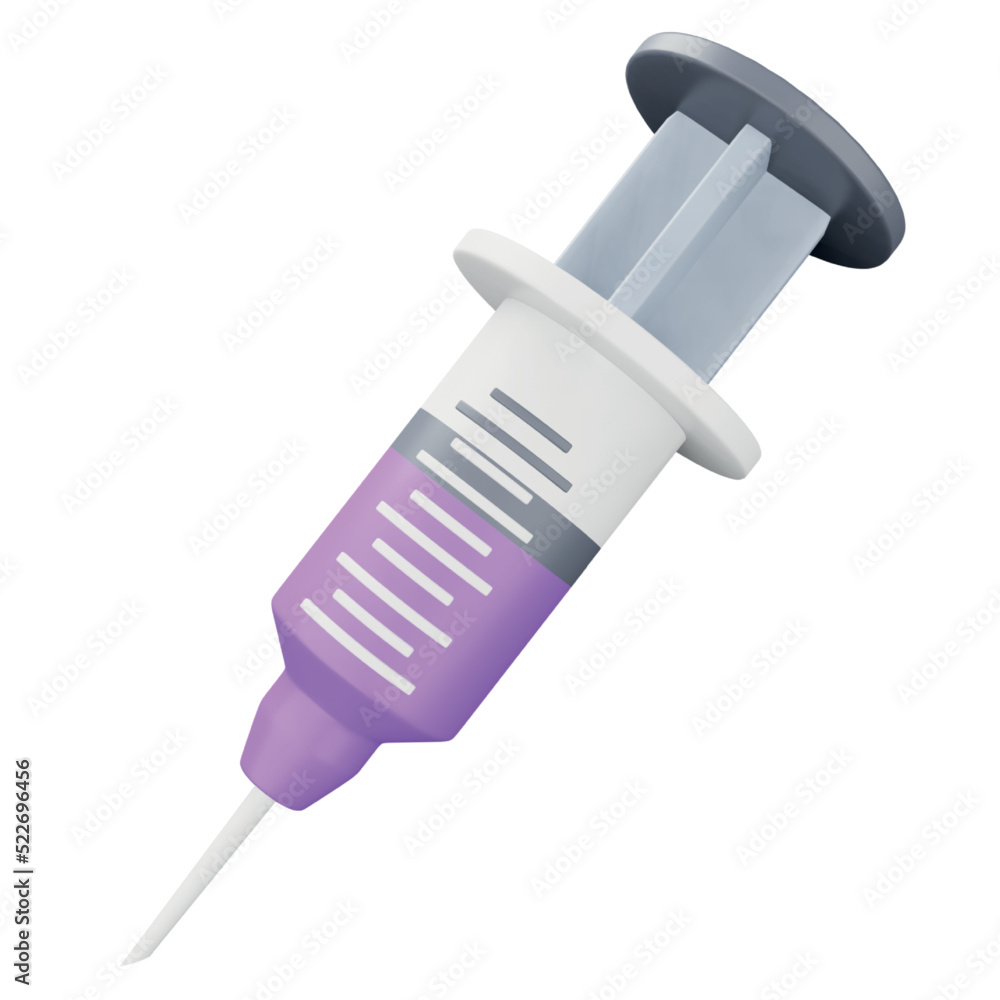 Poster injection 3d rendering isometric icon.