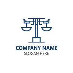 Justice Law logo icon template creative law firm