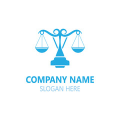 Justice Law logo icon template creative law firm