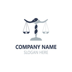 Justice Law logo icon template creative law firm