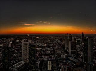 Obraz premium Outstanding view of the Frankfurt skyline
