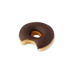 Chocolate donut cutout, Png file.