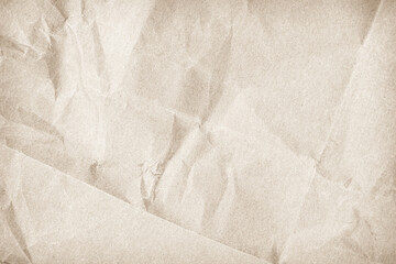 Brown recycled kraft paper crumpled vintage texture background for letter. 