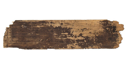 Old plank of wood on transparent background png file