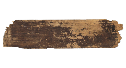 Old plank of wood on transparent background png file
