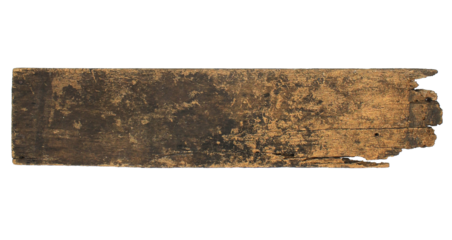 Old plank of wood on transparent background png file