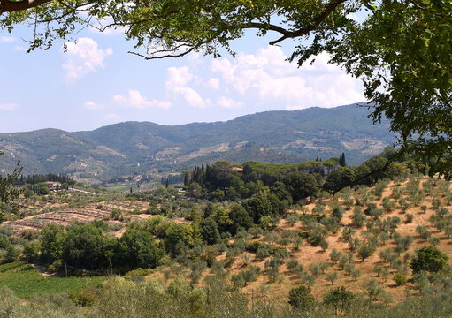 Panorama des Goldenen Tals bei Panzano in Chianti