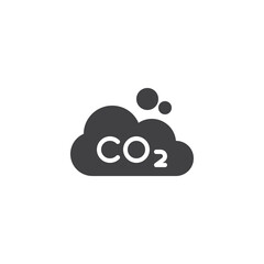 Fototapeta na wymiar CO2 cloud vector icon