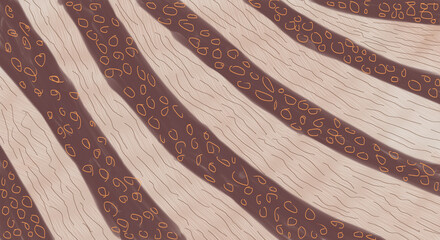 Crossing Brown&Ivory Pattern in Watercolor Style. Digital Painted Pattern with Stripes.Cover, Fabric, and Design texture