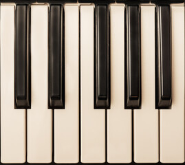 Naklejka premium Isolated Piano Keyboard One Octave Keys