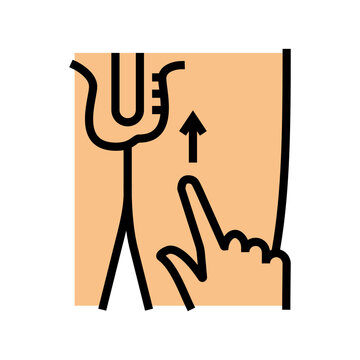 cremasteric reflex color icon vector. cremasteric reflex sign. isolated symbol illustration