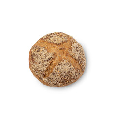 Multigrain bread cutout, Png file.