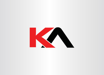 KA, AK Abstract Letters Logo Monogram Design - obrazy, fototapety, plakaty