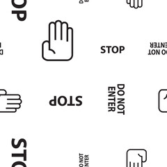 stop sign. Vector pattern