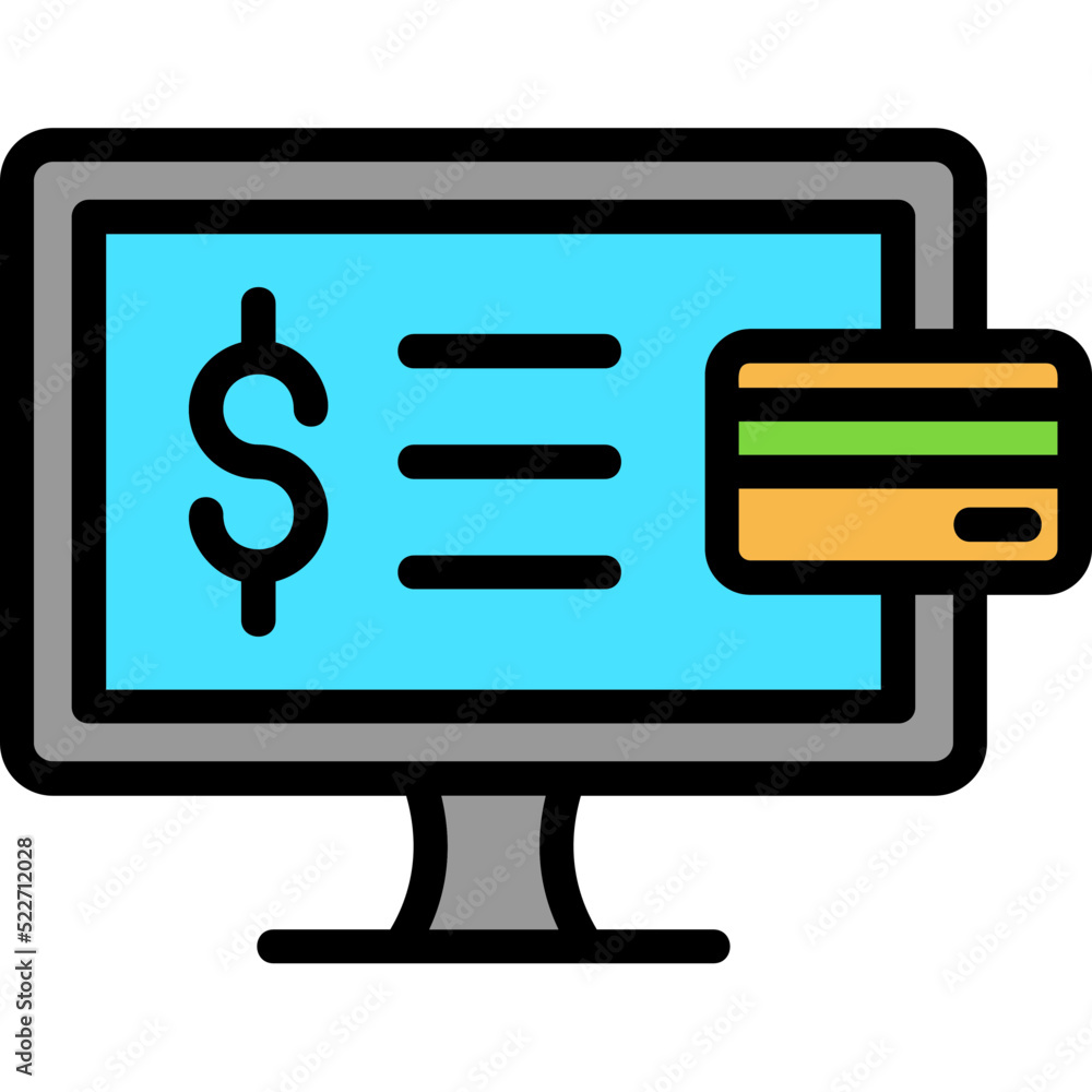 Poster online payment icon