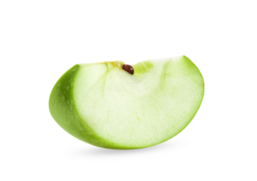 green apple isolated on transparency