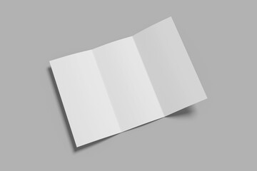 A4 Trifold Brochure Blank Mockup