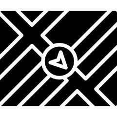 Map navigation icon, location map and navigation vector