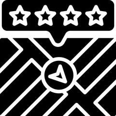 Star rating icon, location map and navigation vector