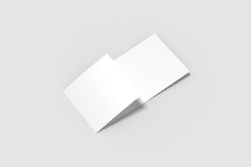 Square Trifold Brochure Blank mockup