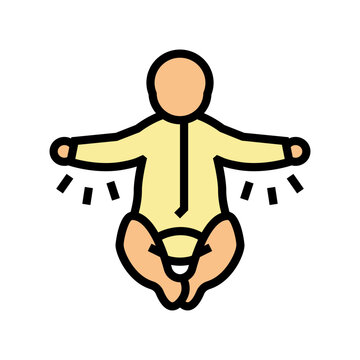 moro reflex color icon vector. moro reflex sign. isolated symbol illustration