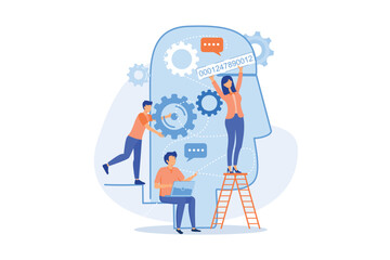 Deferment of payment Net payment terms, buy now pay later, student loan dept, financial hardship, qualify for deferment, credit score range flat design modern illustration