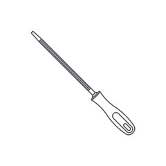 Little Triangle Miser Construction Tools Equipment Device Icon Set Collection Black Line