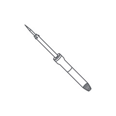 Soldering Tool Construction Tools Equipment Device Icon Set Collection Black Line