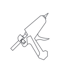 Glue Gun Construction Tools Equipment Device Icon Set Collection Black Line