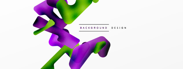 Colorful bright abstract shapes composition. Digital web futuristic template for wallpaper, banner, background, card, book Illustration, landing page