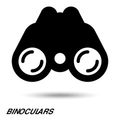 Binoculars. Binoculars isolated on a light background. Vector illustration