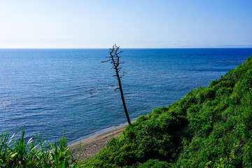 日本海夕日ライン　椎谷岬の夕日が丘公園からの展望（新潟県柏崎市）