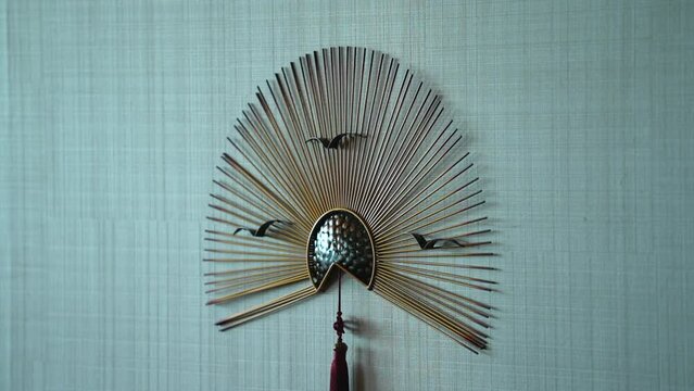 modern wrought iron fan wall hanging craft wall decoration