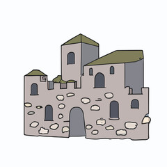 Stone simple castle 