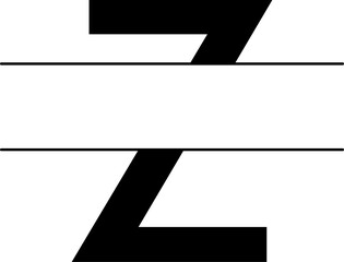 Floral Letter Svg, Split Monogram