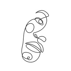 Woman's face in one line art style vector illustration. Continuous line art in elegant style for prints, posters, printable, tattoo. Beautiful African female face. Vector wall art decor