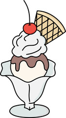 Sundae Illustration Style