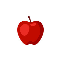 Apple icon isolated flat. Apple fruits sign