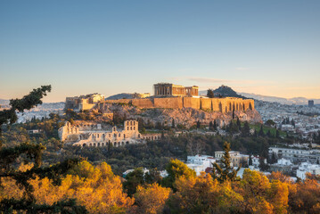 Obraz premium Sunrise Over Philopappos Hill, Athens